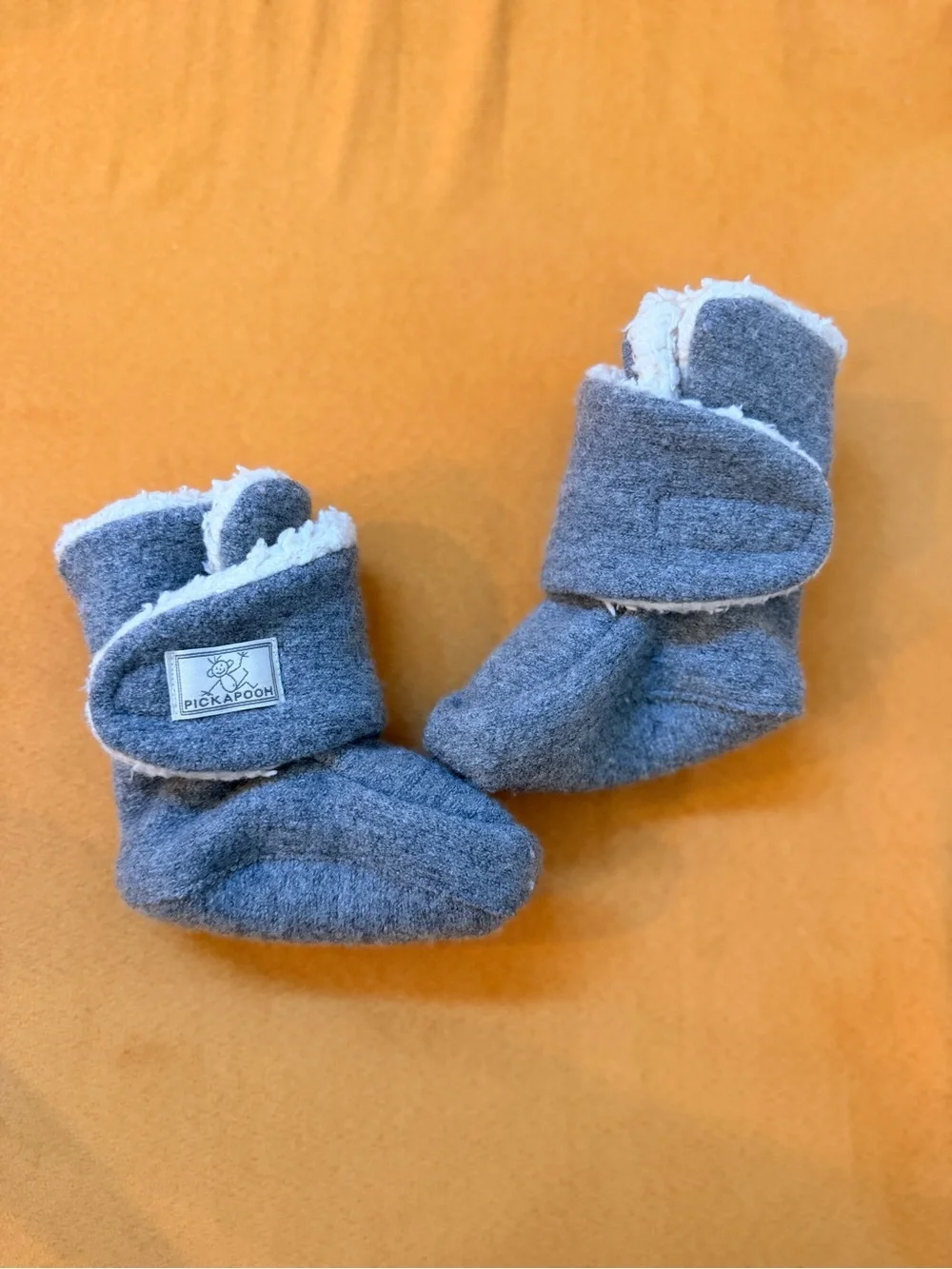 Pickapooh - Organic Boiled Wool - Organic Cotton Sherpa lined - Baby Booties